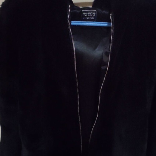 Terranova kids faux fur coat like new, black, size S