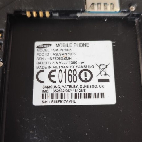 Samsung Galaxy Note 3 Neo used with cracked screen, white