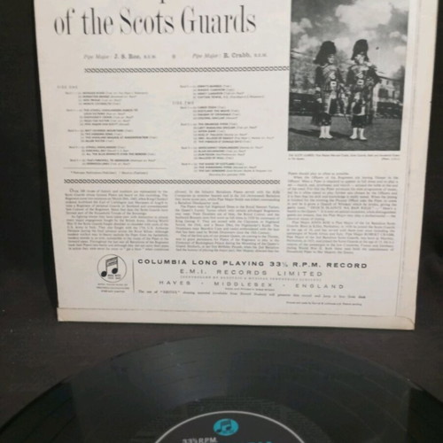 Massed Pipes and Drums of the Scots Guards vinyl in very good condition