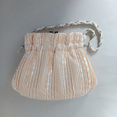 Evening satin bag embroidered with beads new