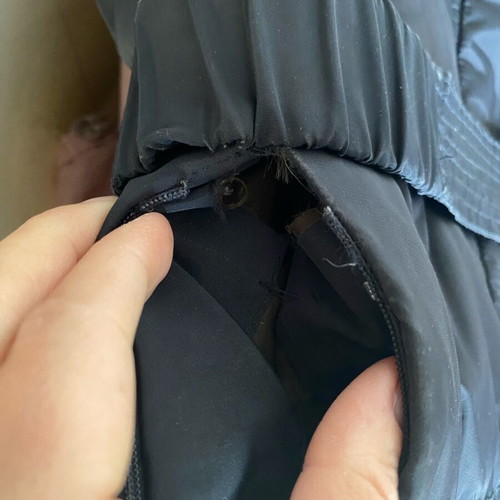 Long down jacket Zara used, blue and brown