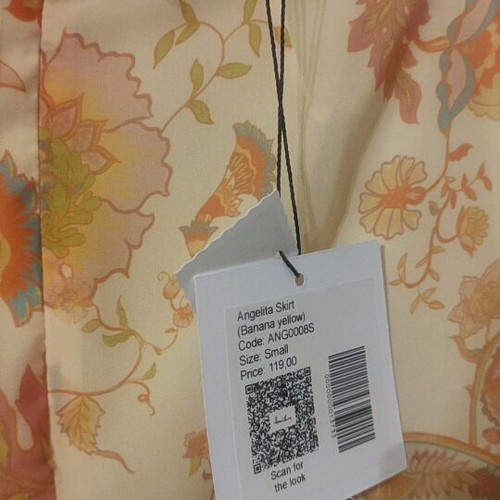 Hemithea maxi high-waisted skirt new with paisley yellow