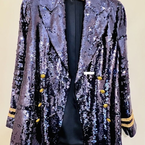 Polo Ralph Lauren women's sequin jacket dark blue size S like new