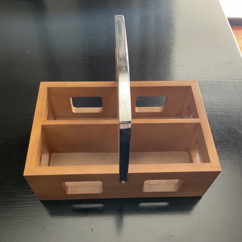 Wooden Thai cutlery box like new