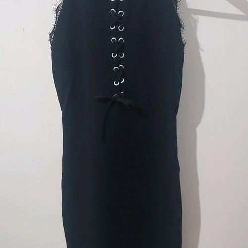 Black dress like new, knee-length