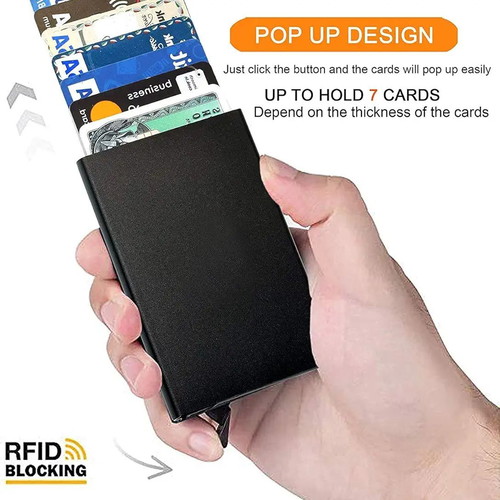 Metal Security Card Wallet new, black