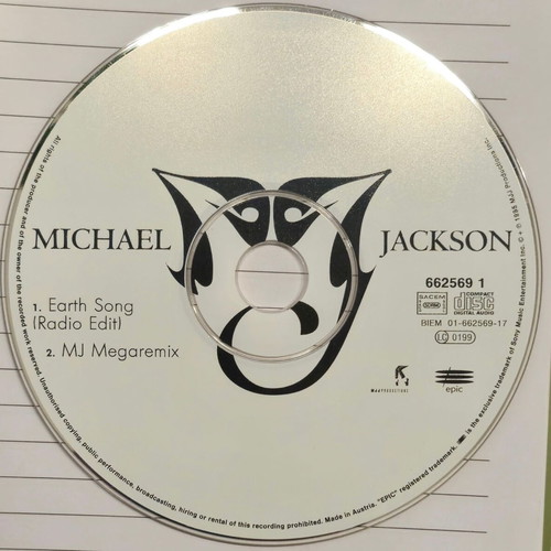 Michael Jackson Earth Song & MJ Megaremix CD single used, pop