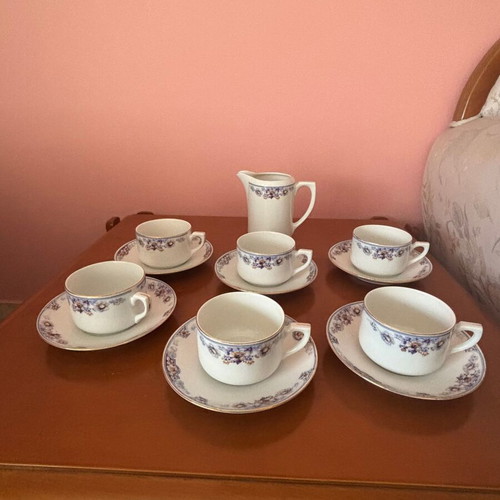 Cup set of 6 like new, German with milk jug