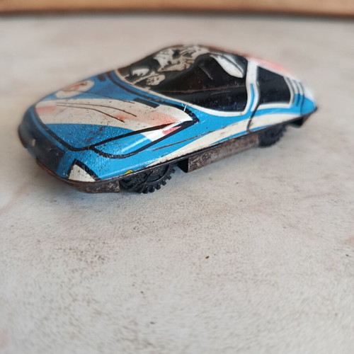 Antique tin toy car used, length 8 cm