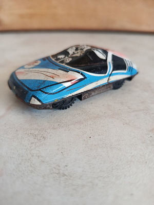 Antique tin toy car used, length 8 cm