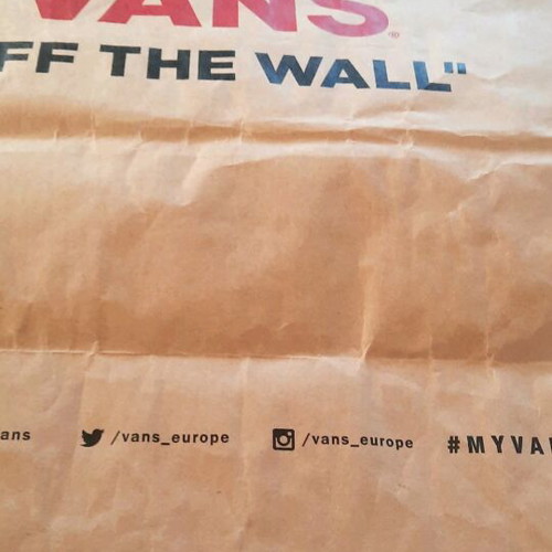Vans paper bag beige brown new, 45x27 cm