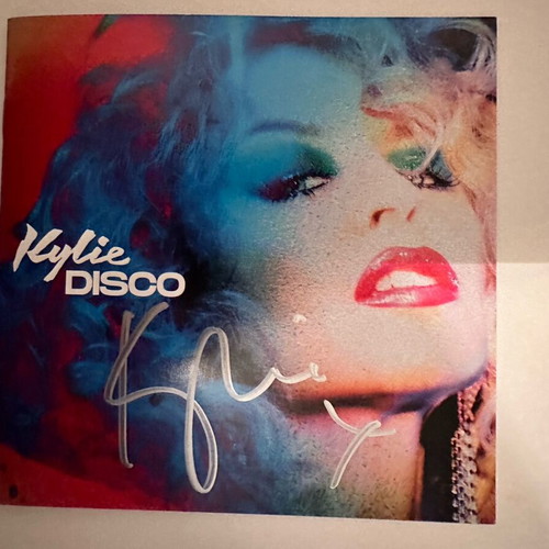Kylie Minogue autograph in Disco CD booklet new