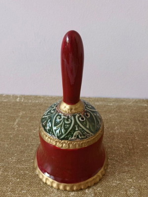 Handmade ceramic bell 18 cm used