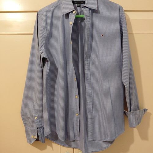 Tommy Hilfiger men's striped shirt like new, size S, blue