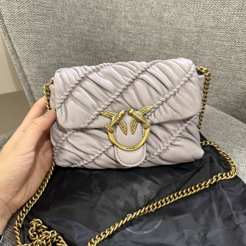Pinko Baby Puff Ruffle Leather Bag used with original dust bag