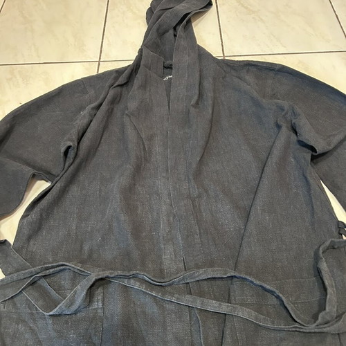 Handmade linen bathrobe like new, comfort at home, size S M