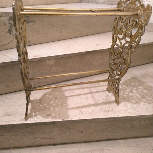 Brass coat rack and umbrella stand set used, vintage
