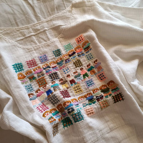 Handmade white blouse like new, size S/M