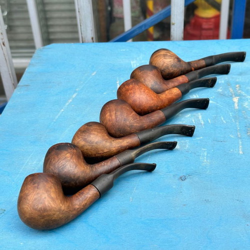 Briar Tobacco Pipes used, vintage lot of 7, various designs