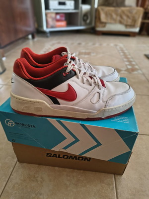 Nike Full Force Low ρετρό sneakers μεταχειρισμένα, μέγεθος 47, άσπρο και κόκκινο