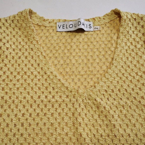 Veloudakis Vintage 90's Yellow Gold Short Sleeve T-shirt like new, size S/M