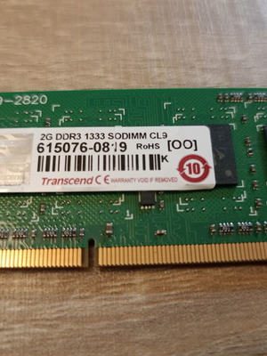 2GB DDR3 Laptop Memory 1333MHz used