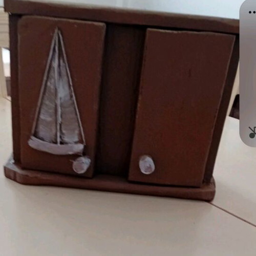 Handmade vintage cabinet from old wood like new