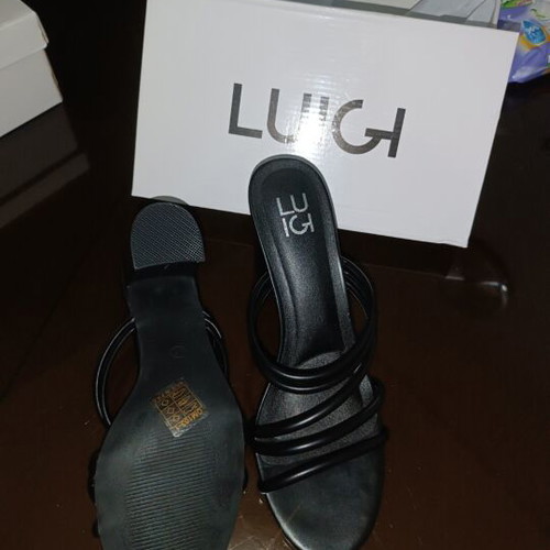Luigi black mules size 41 with box