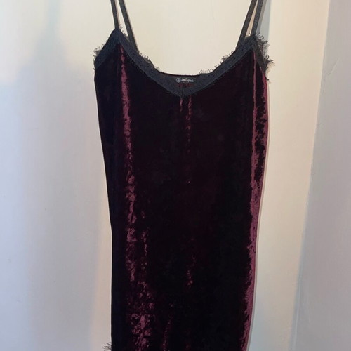 Velvet women's dress like new, burgundy lingerie style