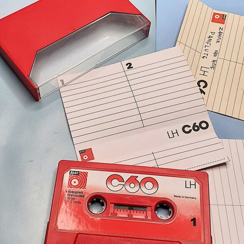BASF C-60 LH red cassette used, vintage audio tape from 1976