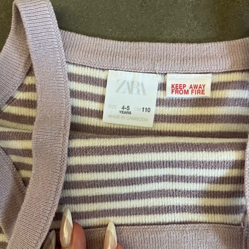 Zara wool girls' set like new, purple, size 4-5