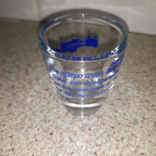 Shot glass like new with mantinada