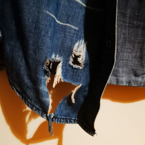Camaro denim shirt used, size XL, blue, relaxed fit