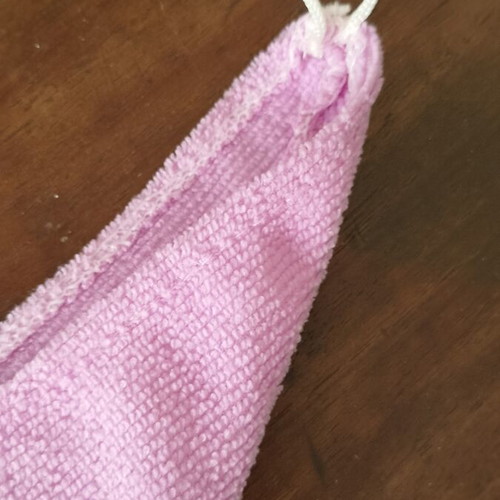 Hair towel turban used with button fastening