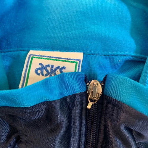 Asics Tiger Vintage 80s μπουφάν μεγάλο μεταχειρισμένο, μπλε