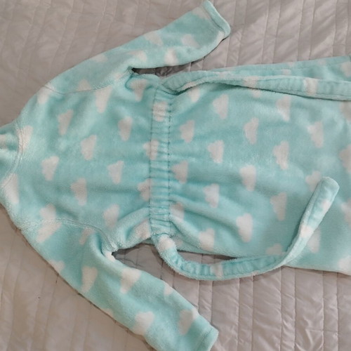 Marks & Spencer Kids Robe Like New, Size 5-6 Years, White and Turquoise
