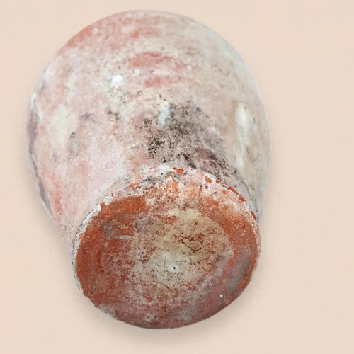 Authentic Refugee Clay Botza 1920 Kavala used, handmade red clay