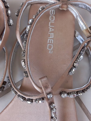 Dsquared2 sandals used, beige, size 37