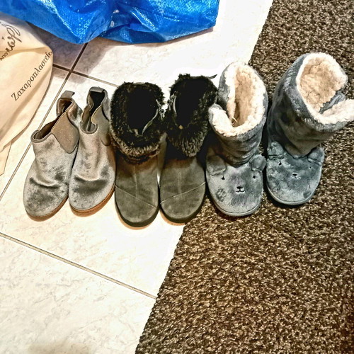 Girls' boots used, pack of 3 pairs size 30