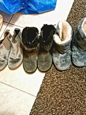 Girls' boots used, pack of 3 pairs size 30