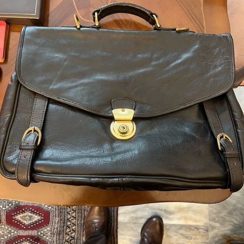 Leather briefcase black like new