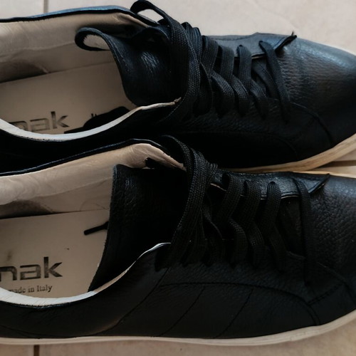 Nak men's leather shoes size 44 like new, black casual