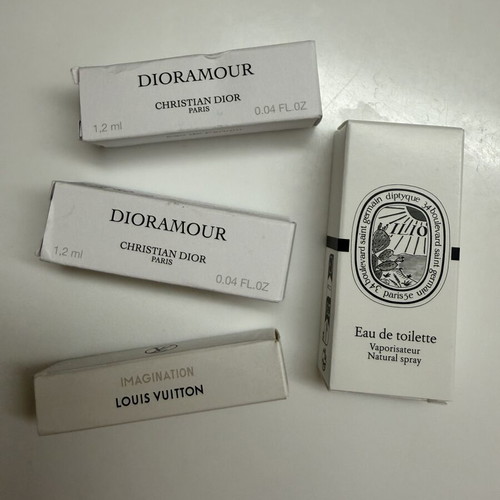 Dior, Louis Vuitton and Diptyque perfume testers new, Eau de Parfum 2 ml