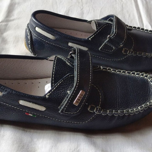 Scarpy leather shoes navy size 36 new