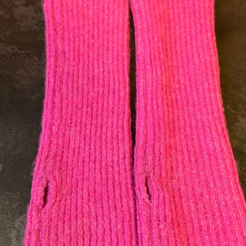 Zara fuchsia gloves like new, long to the elbow