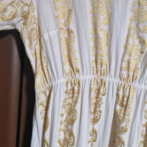Dress with gold details and elastic waist, like new
