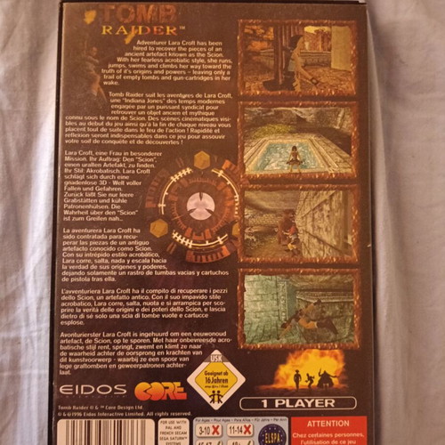 Tomb Raider Sega Saturn game mint condition