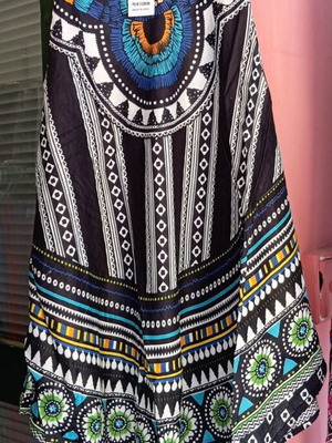 Indian Caftan Dress Viscose colorful, new, lightweight and airy