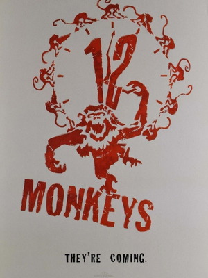 12 Monkeys movie poster used, authentic American teaser 1995