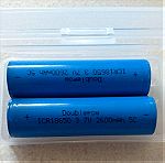  Doublepow μπαταρία λιθίου 18650  2600 mah  5C πολύ καλής ποιότητας εργοστασιακού τύπου